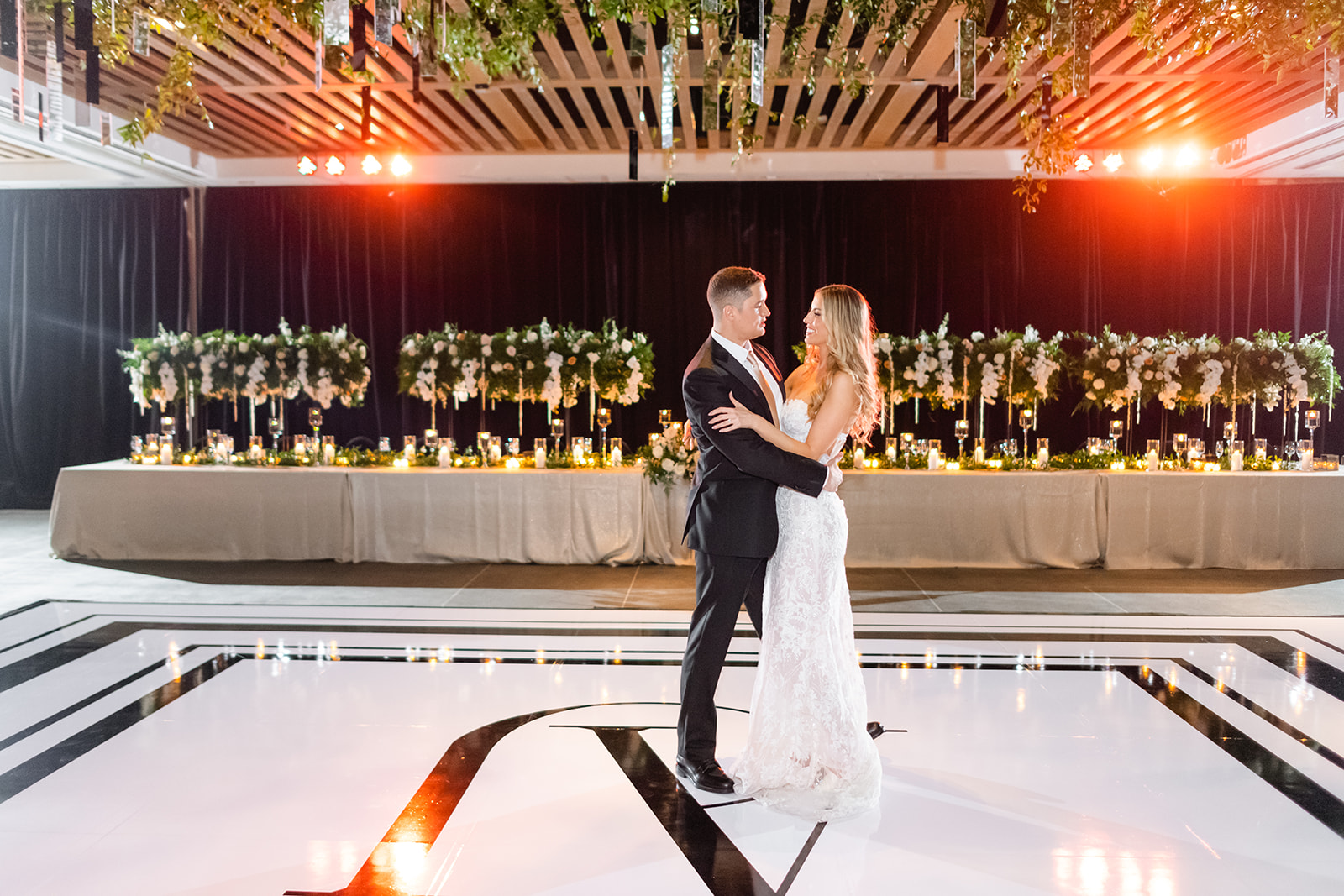 A Chicago Bears NFL Wedding with a VIP Players Lounge and Zen